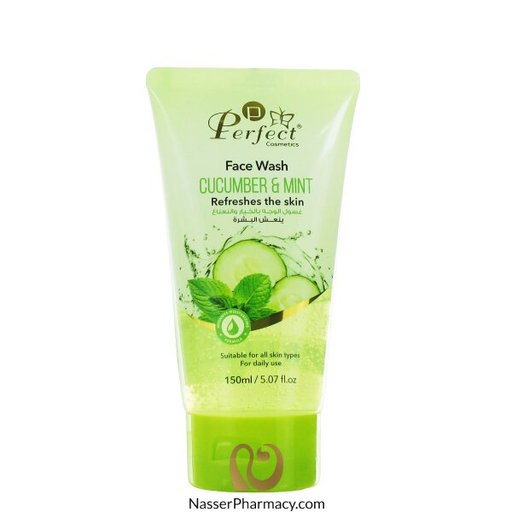 غسول للوجه بخلاصة الخيار والنعناع Perfect Cosmetics Face Wash CUCUMBER & MINT