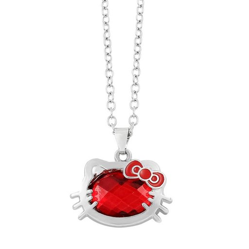 قلادة هيلوكيتي فضية Silver hellokitty necklace
