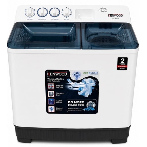غسالة كنود 16 كيلو حوضين Kenwood 16kg Twin Tub Washing Machine