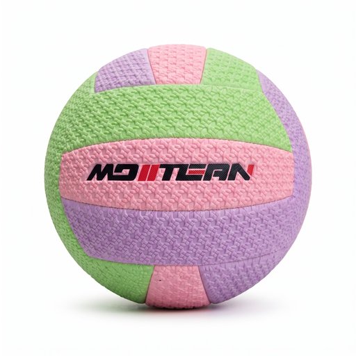 كرة طائرة MOITERN متعددة الاستخدامات بنفسجية وردية خضراء MOITERN versatile volleyball – purple, pink, and green