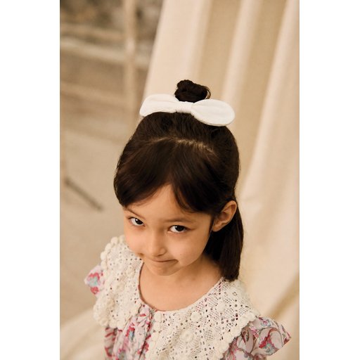 باندانا فيونكة مطاطية من الموسلين - لون إكرو Muslin Elastic Bow Headband - Ecru