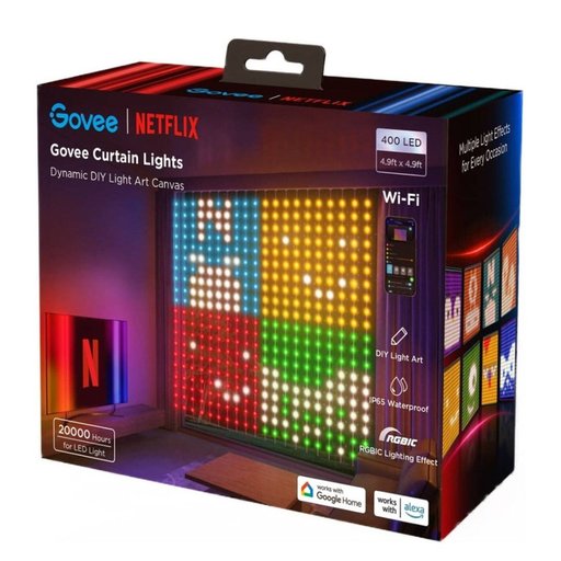 ستارة إضاءة ذكية جوفي RGBIC نيتفلكس Govee Curtain Lights – Netflix Edition