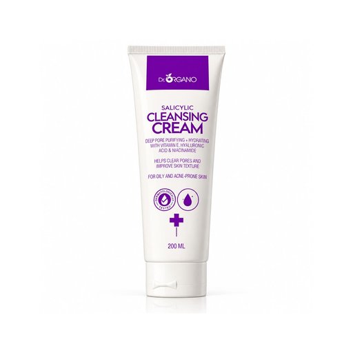 دكتور أورگانو غسول كريمي منظف للبشرة الدهنية والمعرضة للحبوب بحمض الساليسليك DR. ORGANO SALICYLIC CLEANSING CREAM 200ml