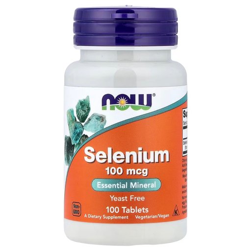ناو سيلينيوم 100 ميكروغرام – 100 قرص NOW Selenium 100 mcg – 100 Tablets.
