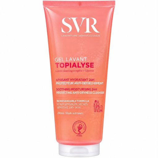جل منظف ومرطب للبشرة الحساسة والجافة SVR Topialyse gel lavant