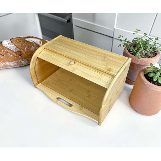 حافظة الصمون والمعجنات الخشبية الفاخرة Premium Wooden Bread and Pastry Storage Box