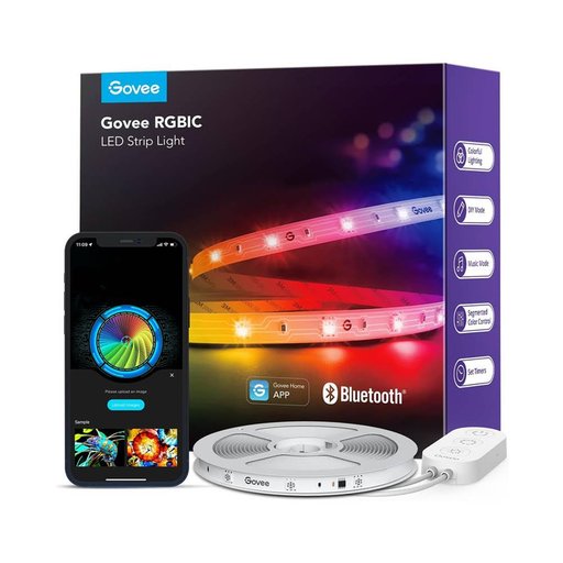 شريط اضاءة كوفي 10 متر Govee RGBIC Basic Wi-F + Bluetooth LED Strip Lights H618C (10 Meter)