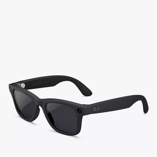 نظارة راي بان ميتا وايفارير الذكية - إطار أسود مطفي وعدسات ترانزيشنز جرافيت أخضر Ray-Ban Meta Wayfarer Smart Glasses - Matte Black / Transitions Graphite Green S50