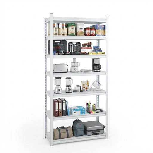 رف تخزين FUTURE WARRIOR معدني 80×40×180 سم بست طبقات FUTURE WARRIOR 6-Tier Metal Storage Rack (80×40×180 cm)