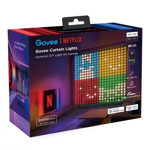 ستارة إضاءة ذكية جوفي RGBIC نيتفلكس Govee Curtain Lights – Netflix Edition
