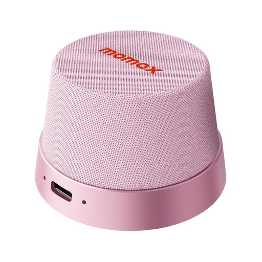 سماعة مومكس فايب جو اللاسلكية المغناطيسية المحمولة – وردي Momax Vibe Go Magnetic Wireless Speaker pink