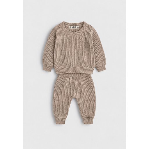 طقم أطفال تريكو سلانيك بيج 1-5 سنوات Selanik Knit Baby Set 1-5 Years - Beige