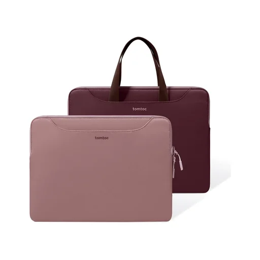 تومتوك - حقيبة لابتوب نحيفة Light-A21 قياس 13.5 انج - ماروني Tomtoc Light-A21 Dual-color Slim Laptop Handbag 13.5 Inch Raspberry
