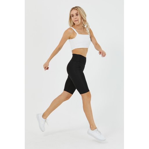 Women's Black High-Waist Short Leggings