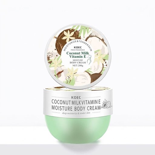 كريم الجسم المرطب بحليب جوز الهند فيتامين E KOEC Coconut Milk Vitamin E Moisture Body Cream
