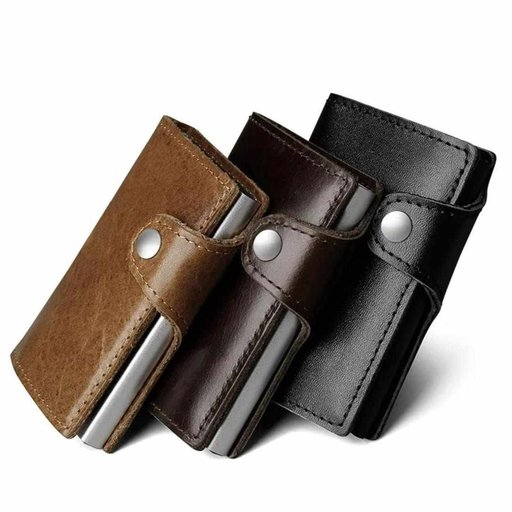 محفظة كارتات جلد طبيعي ْGenuine Leather Card Holder