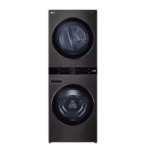 غسالة + مجففة الجي ووش تاور 25 كغم سلفر LG washer dryer is an integrated washing tower