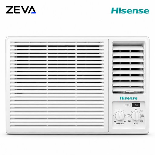 مكيف هايسنس شباكي 1.5 طن مع ضاغط دوار T3 وتوزيع الهواء التلقائي Auto Swing Hisense 1.5 Ton Window Air Conditioner with T3 Rotary Compressor and Auto Swing