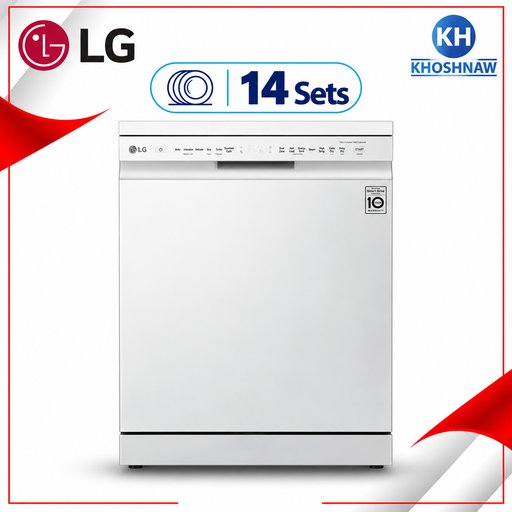 غسالة صحون إل جي 14 طقم بتقنية QuadWash ومحرك Inverter Direct Drive LG 14-Place Dishwasher with QuadWash & Inverter Direct Drive