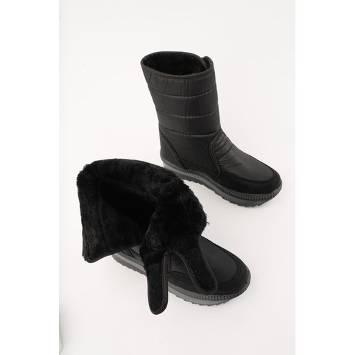 Muggo Bunny حذاء أطفال شتوي فرو مقاوم للماء - أسود Muggo Bunny Kids' Fur-Lined Waterproof Winter Boots - Black