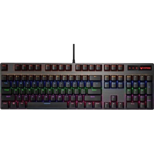 لوحة مفاتيح الألعاب الميكانيكية Rapoo V500 RGB بهيكل من الألمنيوم وإضاءة RGB Rapoo V500 RGB Alloy Mechanical Gaming Keyboard