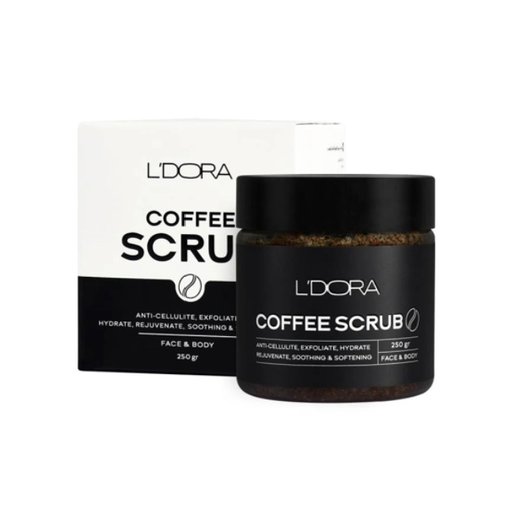 مقشر القهوة للوجه والجسم - لدورا L'DORA FACE & BODY COFFEE SCRUB