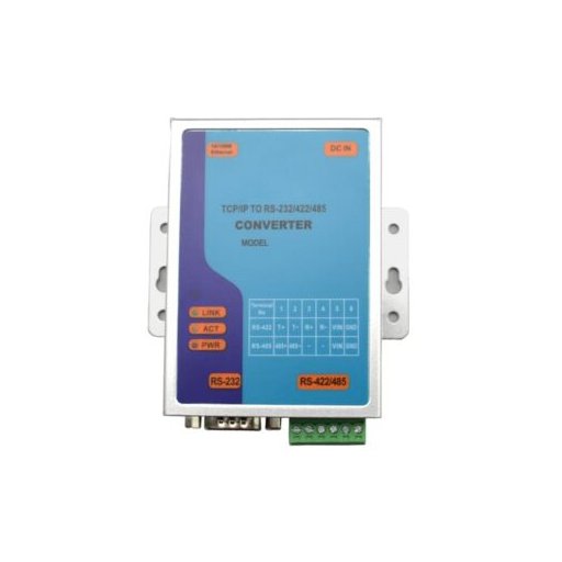 محول بيانات RS232 وRS485 وRS422 إلى شبكة LAN بسرعة 100Mbps لنقل البيانات والتحكم بالأجهزة عبر Ethernet RS232/RS485/RS422 to Ethernet LAN 10/100Mbps Serial Device Server Adapter