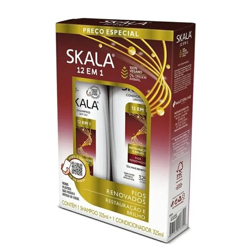 طقم سكالا ترميم 12 في 1 شامبو 325 مل + بلسم 325 مل SKALA 12-in-1 Restoration Kit Shampoo 325mL + Conditioner 325mL
