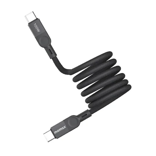 موماكس ماج لينك - إلى - 100 واط 2.0 كابل مغناطيسي 1 متر (أسود) Momax Mag Link USB-C to USB-C 100W USB2.0 Magnetic cable 1m (Black)