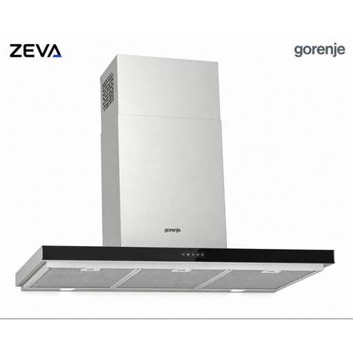 مرشح مطبخ جورنج جداري 90 سم بقوة سحب 650 م³/ساعة وتحكم باللمس Gorenje 90cm Wall-Mounted Cooker Hood with 650 m³/h Extraction & Touch Control