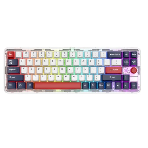 كيبورد كيمنك فانتك mk911 شفاف Fantech Maxfit70 MK911 Vibe Edition (London Tour)