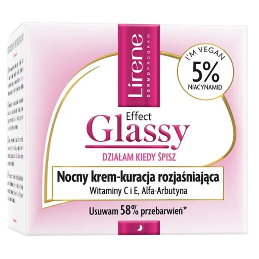 ليرين كريم ليلي مُفتِّح للبشرة Lirene Glassy Effect  Night Brightening Cream