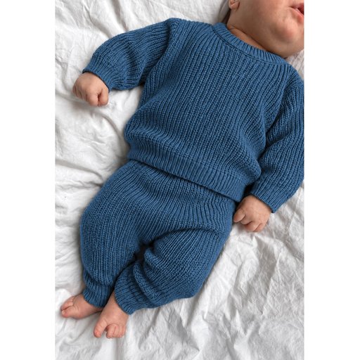 طقم تريكو سيلانيك للأطفال 1-5 سنوات - بترولي Selanik Knitwear Set for Kids 1-5 Years - Petrol