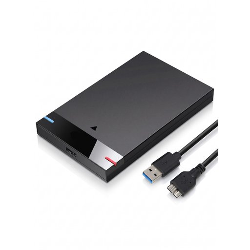 راك هارد خارجي فائق السرعة من ماركة VegGieg نوع SATA 2.5 بمنفذ USB 3.0 السريع والحديث VegGieg V-GM01 Ultra-Advanced USB 3.0 to 2.5-inch SATA Hard Drive Enclosure - High-Speed Portable External Case for 7mm/9.5mm