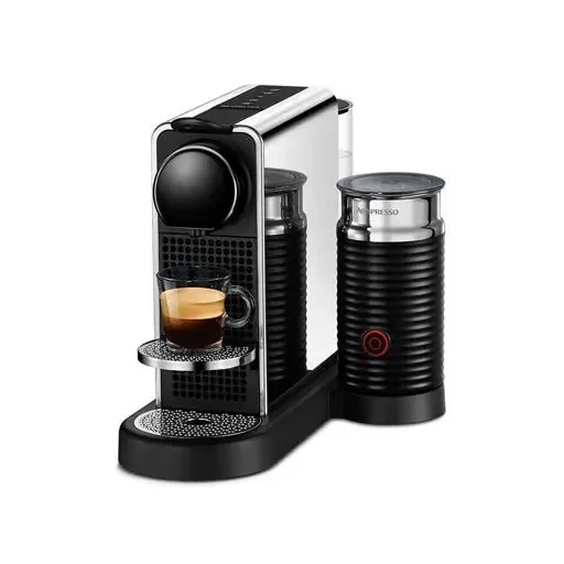 ماكينة نسبريسو سيتيز بلاتينيوم آند ملك للقهوة – ستيل (C1455) Nespresso Citiz Platinum & Milk Coffee Machine – Steel (C1455)
