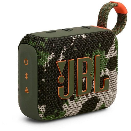 سماعة جي بي إل جو 4 بلوتوث محمولة مقاومة للماء والغبار – تمويه عسكري (Squad) JBL GO4 Portable Bluetooth Speaker  Squad