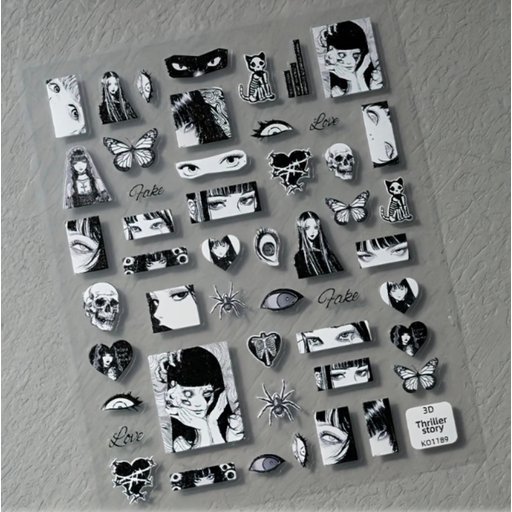 ستكرات اضافر انمي Anime nail stickers