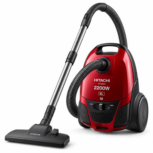 مكنسة هيتاشي كهربائية 2200 واط سعة 6 لتر CV-BA22V Hitachi Bagged Vacuum Cleaner 2200W 6L CV-BA22V