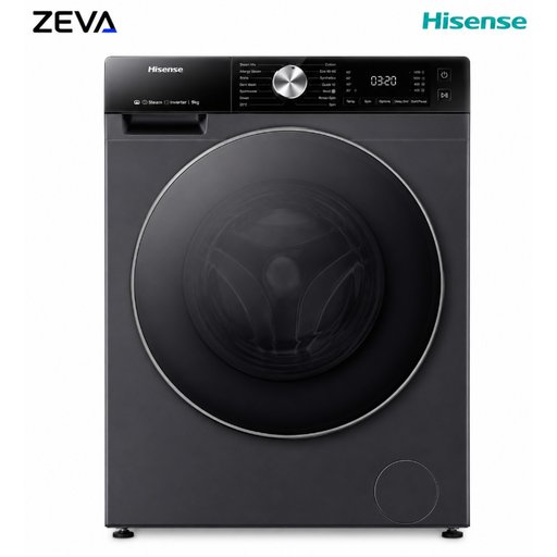 غسالة هايسنس 12 كغم تحميل أمامي مع محرك Inverter وتقنية Smart Dosing Hisense 12kg Front Load Washing Machine with Inverter Motor and Smart Dosing