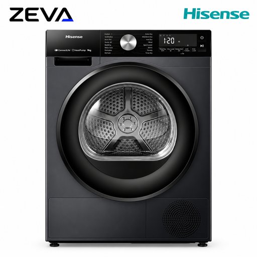 نشافة هايسنس 9 كغم بتقنية Heat Pump والتجفيف الذكي AI Dry وبرنامج Allergy Care Hisense 9kg Heat Pump Dryer with AI Dry and Allergy Care