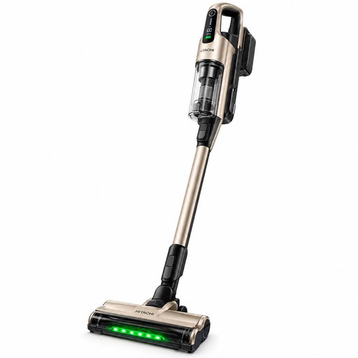 مكنسة هيتاشي لاسلكية عمودية 225 واط هوائي 0.5 لتر ذهبي شامبين PV-XH4PLCGGAE Hitachi Cordless Stick Vacuum Cleaner 225AW 0.5L Champagne Gold PV-XH4PLCGGAE