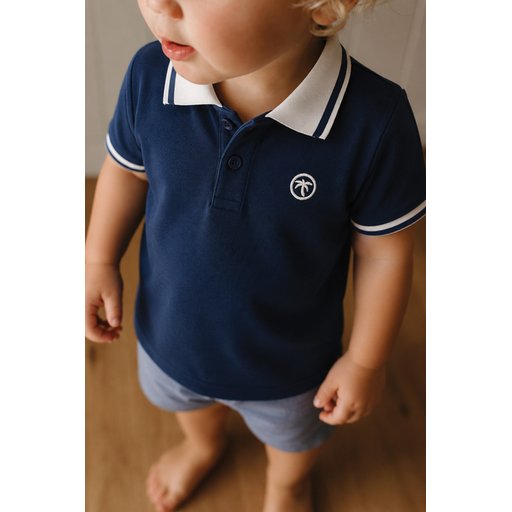 تي شيرت بولو للأطفال 2-10 سنوات - كحلي Kids' Polo T-Shirt 2-10 Years - Navy Blue
