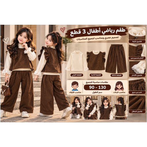 طقم رياضي للأطفال من 3 قطع 23015 23015 Kids' 3-Piece Sportswear Set