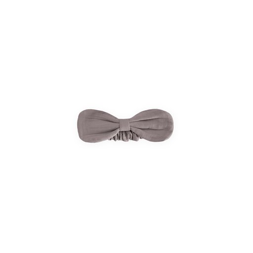 باندانا قطن الموسلين مرنة مع فيونكة - رمادي Muslin Elastic Bow Headband - Grey