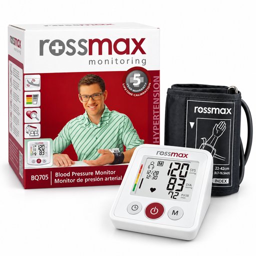 جهاز قياس ضغط الدم الإلكتروني روس ماكس BQ705 للذراع Rossmax BQ705 Digital Upper Arm Blood Pressure Monitor