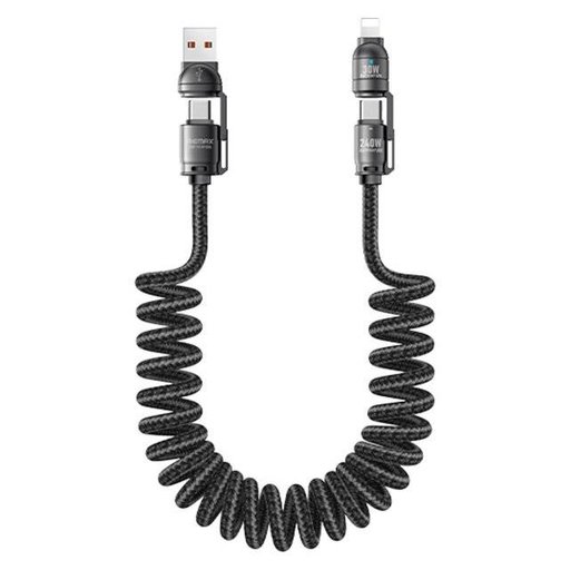 كيبل ريماكس CB12 سبرينغ متعدد الاستخدامات 240 واط بطول 1.5 متر REMAX CB12 240W Spring Cable