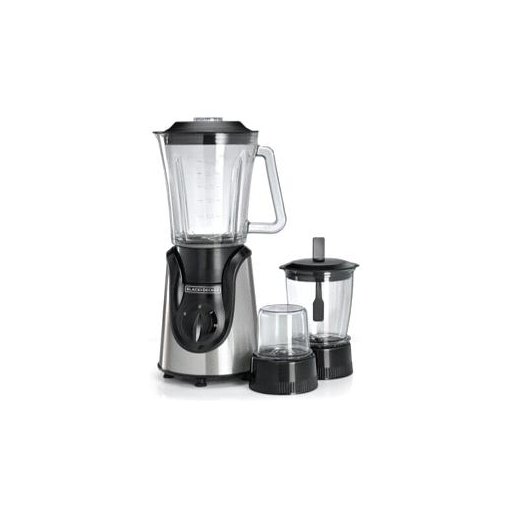خلاط زجاج مع مطحنة ومفرمة بلاك اند ديكر BX600G-B5 BLACK+DECKER BX600G-B5 Glass Blender with Grinder and Chopper