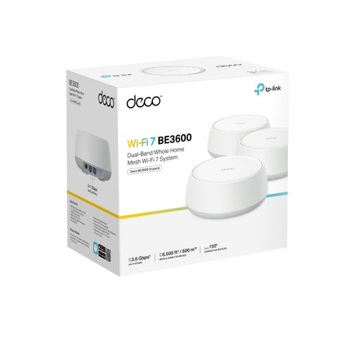 راوتر ديكو مش تي بي لنك BE22  واي فاي 7 ثلاث قطع TP-Link Deco BE22 Wi-Fi 7 BE3600 (3-Pack)