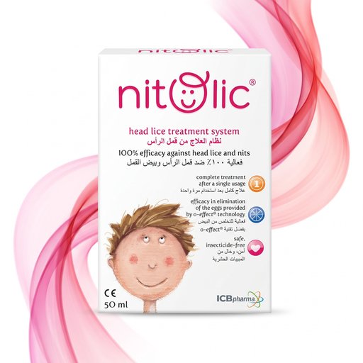 علاج قمل الرأس نيتوليك (Nitolic) مع مشط إزالة القمل