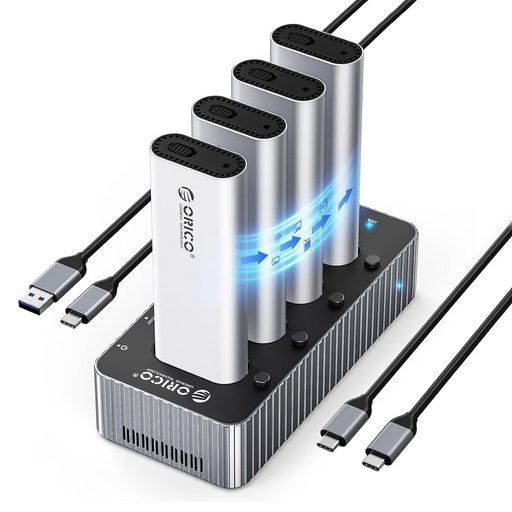 محطة ربط هاردات ORICO IT48N-C 4-Bay M.2 NVME Docking Station with Clone Function ORICO IT48N-C 4-Bay M.2 NVME Docking Station with Clone Function